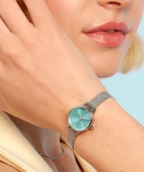 OLIVIA BURTON(オリビアバートン)の「「OLIVIA BURTON/オリビアバートン」 クラシック - ミニダイアル シルバー メッシュ 23mm(アナログ腕時計・メンズ・ターコイズブルー/ベビーピンク・FREE)」の9枚目の写真
