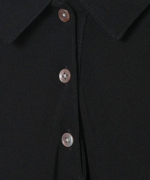 JEANASIS（ジーナシス）の「チュールシアーポロLS/600232（ポロシャツ・レディース・ブラック/ブルー系その他/ボルドー・FREE）」の10枚目の写真