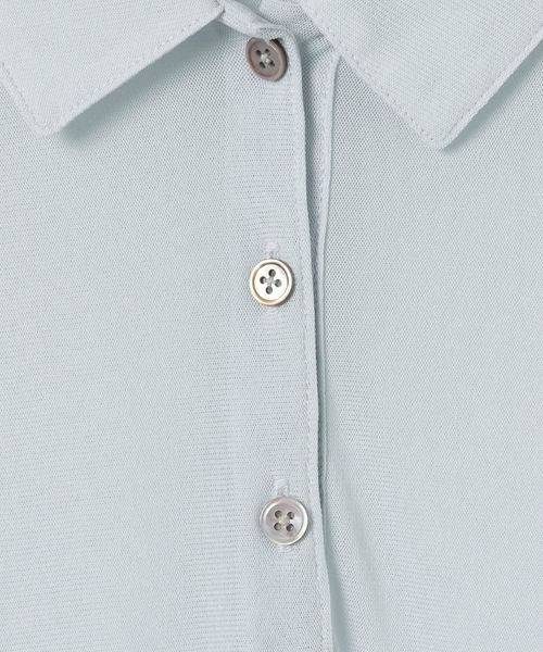 JEANASIS（ジーナシス）の「チュールシアーポロLS/600232（ポロシャツ・レディース・ブラック/ブルー系その他/ボルドー・FREE）」の12枚目の写真