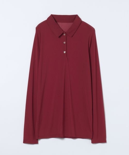JEANASIS（ジーナシス）の「チュールシアーポロLS/600232（ポロシャツ・レディース・ブラック/ブルー系その他/ボルドー・FREE）」の18枚目の写真