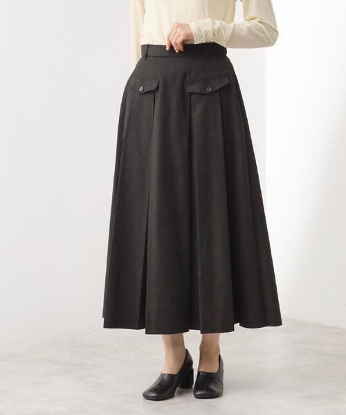 THE SHOP TK (ザ ショップ ティーケー )の「フラップタックスカート【洗える】(スカート・レディース・カーキ/ナチュラル/スミクロ・12/13)」の8枚目の写真