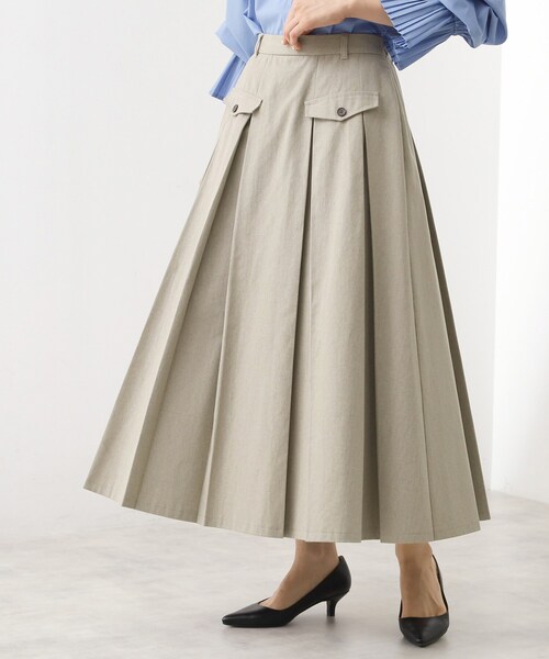 THE SHOP TK (ザ ショップ ティーケー )の「フラップタックスカート【洗える】(スカート・レディース・カーキ/ナチュラル/スミクロ・12/13)」の17枚目の写真