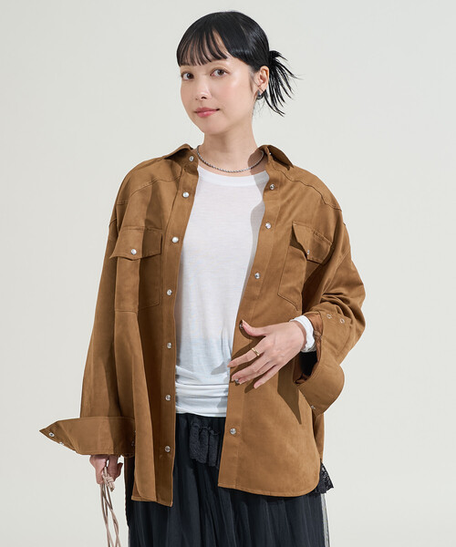 未開封新品 RULETHEFATE オンライン限定Tシャツ ベージュ サイズ1 セール】レザレット スウェーディシャツ（シャツ/ブラウス）｜FREAK'S