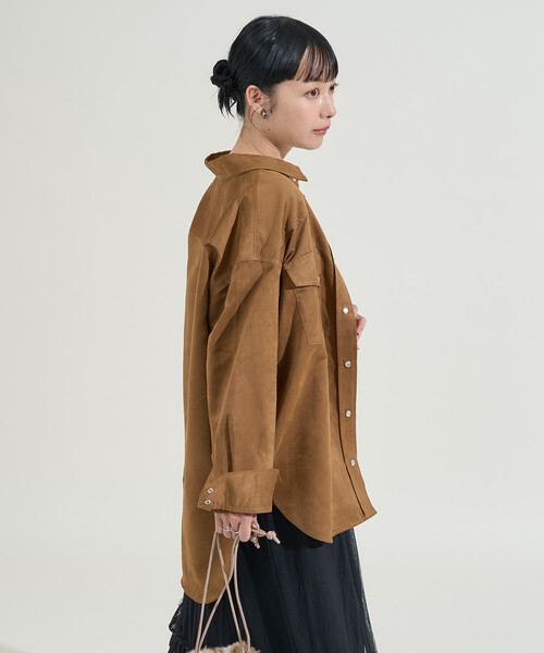 FREAK'S STORE(フリークスストア)の「レザレット スウェーディシャツ(シャツ/ブラウス・レディース・ナチュラル/キャメル・フリ-)」の16枚目の写真