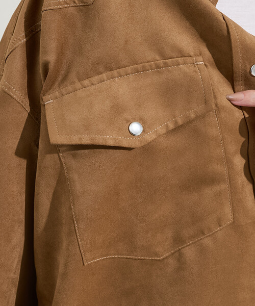 FREAK'S STORE(フリークスストア)の「レザレット スウェーディシャツ(シャツ/ブラウス・レディース・ナチュラル/キャメル・フリ-)」の18枚目の写真