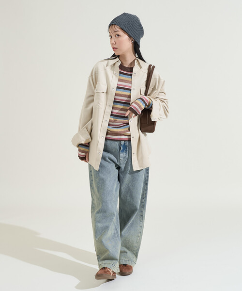 FREAK'S STORE(フリークスストア)の「レザレット スウェーディシャツ(シャツ/ブラウス・レディース・ナチュラル/キャメル・フリ-)」の20枚目の写真