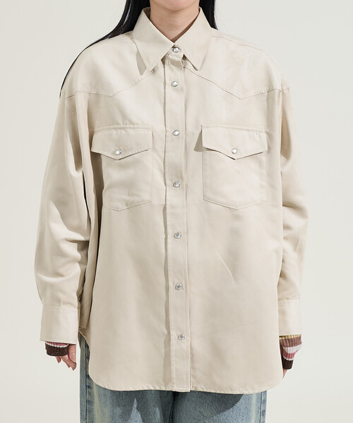 FREAK'S STORE(フリークスストア)の「レザレット スウェーディシャツ(シャツ/ブラウス・レディース・ナチュラル/キャメル・フリ-)」の15枚目の写真