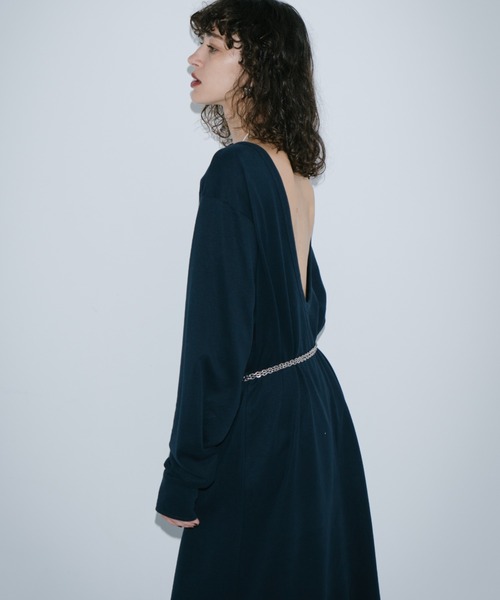 HANNE（アン）の「バックオープンカットワンピース（ワンピース・レディース・ネイビー/ホワイト・SMALL/MEDIUM）」の7枚目の写真