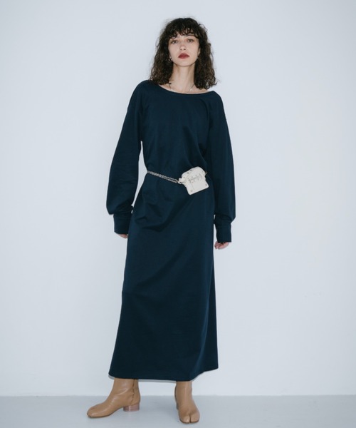 HANNE（アン）の「バックオープンカットワンピース（ワンピース・レディース・ネイビー/ホワイト・SMALL/MEDIUM）」の5枚目の写真