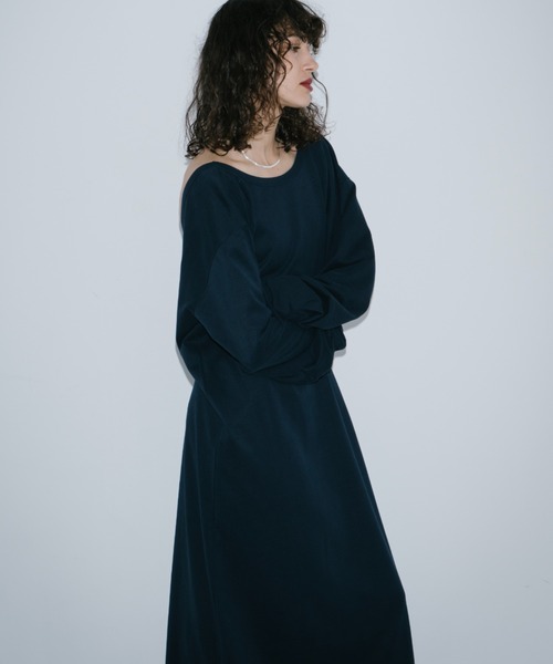 HANNE（アン）の「バックオープンカットワンピース（ワンピース・レディース・ネイビー/ホワイト・SMALL/MEDIUM）」の12枚目の写真
