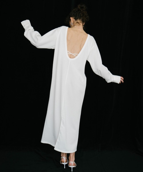 HANNE（アン）の「バックオープンカットワンピース（ワンピース・レディース・ネイビー/ホワイト・SMALL/MEDIUM）」の15枚目の写真