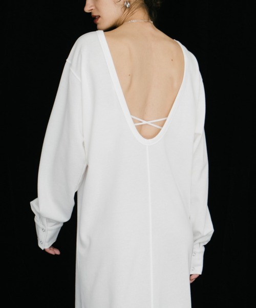 HANNE（アン）の「バックオープンカットワンピース（ワンピース・レディース・ネイビー/ホワイト・SMALL/MEDIUM）」の22枚目の写真