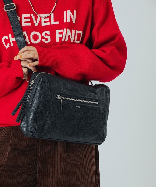 ROSE BUD（ローズバッド）の「(BEAURE)LEATHER BIG SHOULDER BAG（ショルダーバッグ・レディース・ブラック/ブラウン・ONE SIZE）」の18枚目の写真