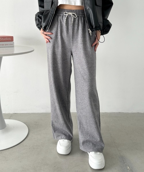 セール】ワイドストレートスウェットパンツ（スウェットパンツ）｜CLEA