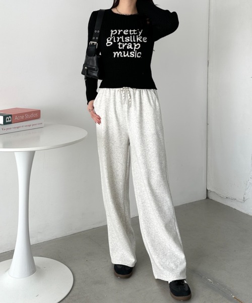 スウェットリメイク　ワイドストレートスウェットパンツ セール】ワイドストレートスウェットパンツ（スウェットパンツ）｜CLEA