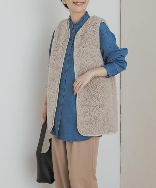 セール】リバーシブルボアベスト（その他アウター）｜URBAN RESEARCH