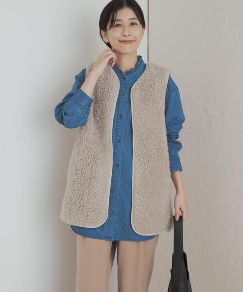 セール】リバーシブルボアベスト（その他アウター）｜URBAN RESEARCH