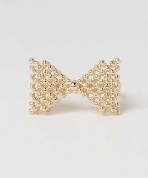 Vini（ヴィニ）の「3D ribbon ビーズ リング　( フリーサイズ )（リング・レディース・シルバー/ゴールド・FREE）」の18枚目の写真