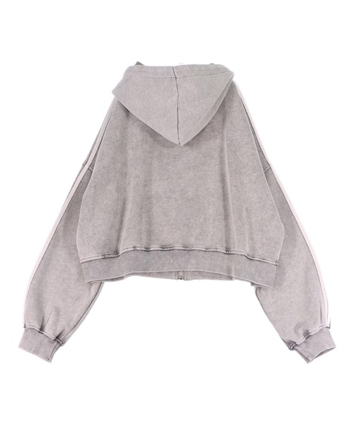 ANAP（アナップ）の「ウォッシュ 加工 ライン スウェット ジップ パーカー（パーカー・レディース・ピンク/ライトグレー/ブルー/ブラック・FREE）」の20枚目の写真