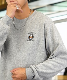 ワンポイント スウェット 長袖 トレーナー