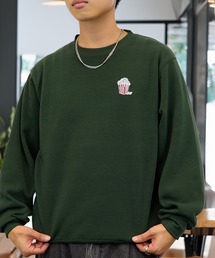 ワンポイント スウェット 長袖 トレーナー