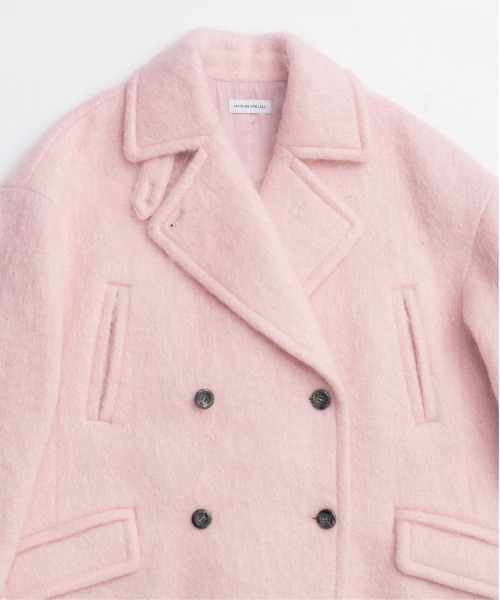 MAISON SPECIAL（メゾンスペシャル）の「Mohair Shaggy Coat / モヘヤシャギーコート（チェスターコート・レディース・ブラック/グレー/ピンク・FREE）」の12枚目の写真