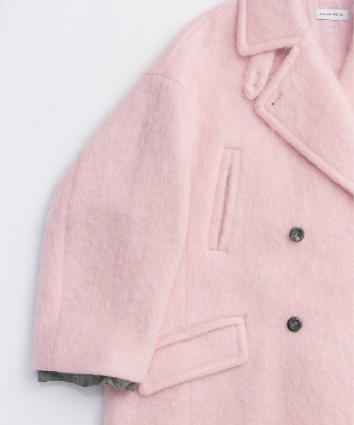 MAISON SPECIAL（メゾンスペシャル）の「Mohair Shaggy Coat / モヘヤシャギーコート（チェスターコート・レディース・ブラック/グレー/ピンク・FREE）」の13枚目の写真