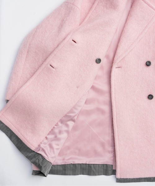 MAISON SPECIAL（メゾンスペシャル）の「Mohair Shaggy Coat / モヘヤシャギーコート（チェスターコート・レディース・ブラック/グレー/ピンク・FREE）」の15枚目の写真