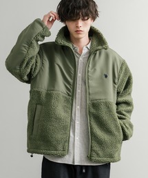 U.S. POLO ASSN. ユーエスポロアッスン BOA JACKET オーバーサイズワンポイントロゴ刺繍ボアジャケット