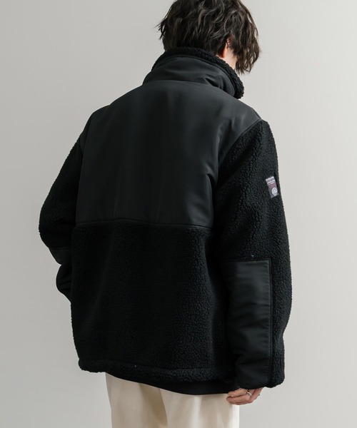 U.S. POLO ASSN.（ユーエスポロアッスン）の「U.S. POLO ASSN. ユーエスポロアッスン BOA JACKET オーバーサイズワンポイントロゴ刺繍ボアジャケット（ブルゾン・メンズ・アイボリー/カーキ/ブラック/ネイビー・M/L/LL）」の19枚目の写真