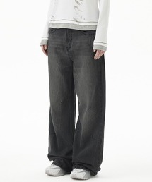 MAHAGRID（マハグリッド）の「『mahagrid/マハグリッド』WASHED DART DENIM PT/ウォッシュドダートデニムパンツ（デニムパンツ）」