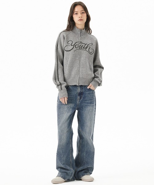 MAHAGRID(マハグリッド)の「『mahagrid/マハグリッド』WASHED DART DENIM PT/ウォッシュドダートデニムパンツ(デニムパンツ・メンズ・ブルー/ブラック・S/M)」の20枚目の写真