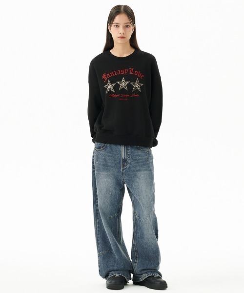 MAHAGRID(マハグリッド)の「『mahagrid/マハグリッド』WASHED DART DENIM PT/ウォッシュドダートデニムパンツ(デニムパンツ・メンズ・ブルー/ブラック・S/M)」の17枚目の写真