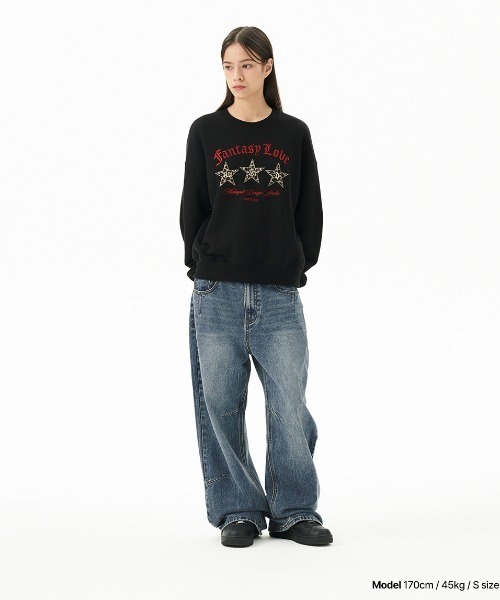 MAHAGRID(マハグリッド)の「『mahagrid/マハグリッド』WASHED DART DENIM PT/ウォッシュドダートデニムパンツ(デニムパンツ・メンズ・ブルー/ブラック・S/M)」の18枚目の写真