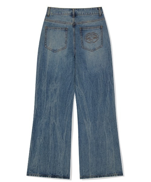MAHAGRID(マハグリッド)の「『mahagrid/マハグリッド』WASHED DART DENIM PT/ウォッシュドダートデニムパンツ(デニムパンツ・メンズ・ブルー/ブラック・S/M)」の16枚目の写真