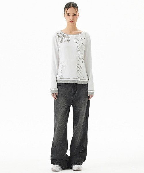 MAHAGRID(マハグリッド)の「『mahagrid/マハグリッド』WASHED DART DENIM PT/ウォッシュドダートデニムパンツ(デニムパンツ・メンズ・ブルー/ブラック・S/M)」の11枚目の写真