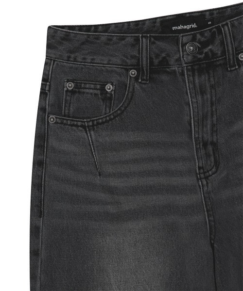 MAHAGRID(マハグリッド)の「『mahagrid/マハグリッド』WASHED DART DENIM PT/ウォッシュドダートデニムパンツ(デニムパンツ・メンズ・ブルー/ブラック・S/M)」の4枚目の写真