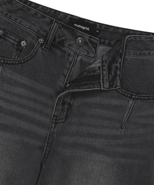 MAHAGRID(マハグリッド)の「『mahagrid/マハグリッド』WASHED DART DENIM PT/ウォッシュドダートデニムパンツ(デニムパンツ・メンズ・ブルー/ブラック・S/M)」の8枚目の写真