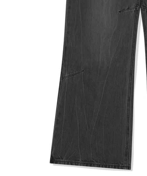 MAHAGRID(マハグリッド)の「『mahagrid/マハグリッド』WASHED DART DENIM PT/ウォッシュドダートデニムパンツ(デニムパンツ・メンズ・ブルー/ブラック・S/M)」の22枚目の写真