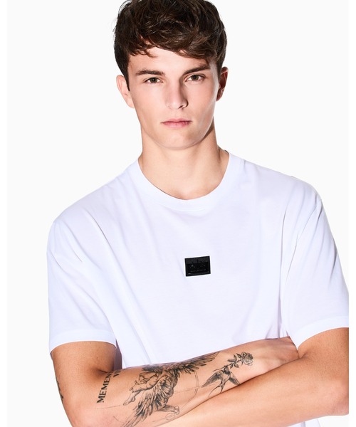 ARMANI EXCHANGE(アルマーニエクスチェンジ)の「【A|X アルマーニ エクスチェンジ】ミニロゴパッチ 半袖クルーネックTシャツ/REGULAR(Tシャツ/カットソー・メンズ・ホワイト/ブラック・LARGE/MEDIUM/SMALL/X-LARGE/X-SMALL/XX-LARGE)」の10枚目の写真