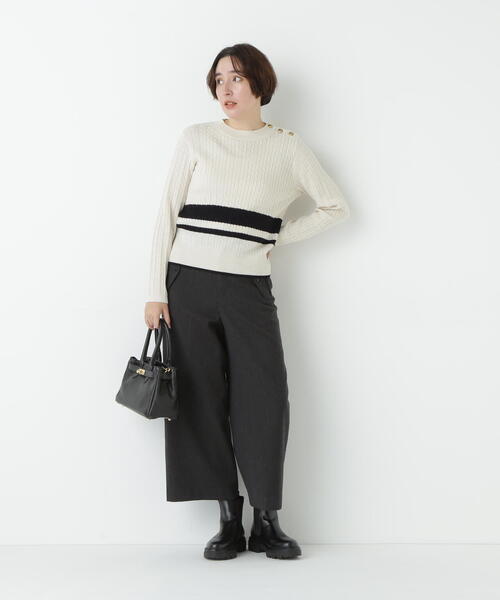 human woman（ヒューマンウーマン）の「◆【5サイズ展開】ＴＯＰツイルガウチョパンツ（その他パンツ・レディース・ベージュ系その他2/カーキ/グレー系その他・X-LARGE/LARGE/MEDIUM/SMALL/X-SMALL）」の7枚目の写真