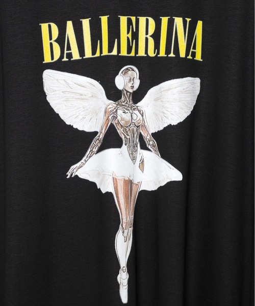 bedsidedrama（ベットサイドドラマ）の「NEO BALLERINA  Wide L/S Tee（Tシャツ/カットソー・レディース・ホワイト/ブラック・1/2）」の7枚目の写真