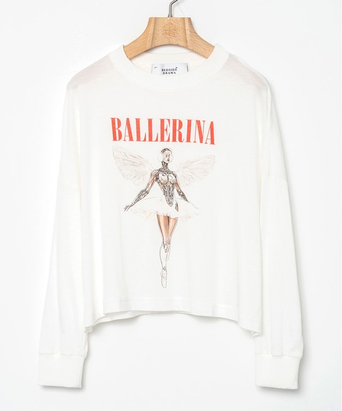 bedsidedrama（ベットサイドドラマ）の「NEO BALLERINA  Wide L/S Tee（Tシャツ/カットソー・レディース・ホワイト/ブラック・1/2）」の8枚目の写真