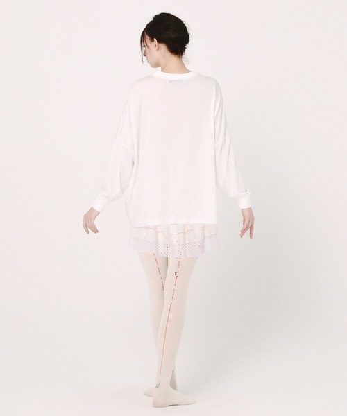 bedsidedrama（ベットサイドドラマ）の「NEO BALLERINA  Wide L/S Tee（Tシャツ/カットソー・レディース・ホワイト/ブラック・1/2）」の4枚目の写真