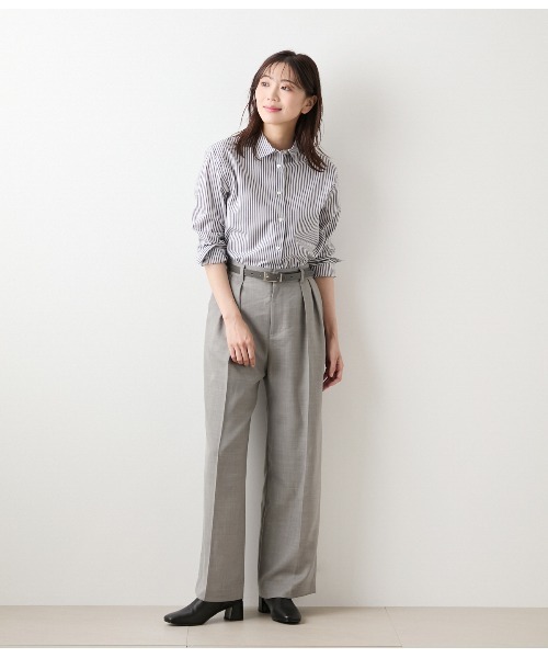 NEWYORKER(ニューヨーカー)の「【ウォッシャブル】TWビエラ ワイドパンツ(その他パンツ・レディース・ライトグレー/ネイビー・9号/11号)」の13枚目の写真