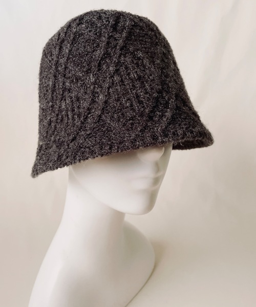 ORIENT MILLINERY(オリエント ミリナリー)の「Boucloche【ブークローシュ】(ハット・レディース・チャコールグレー/ライトグリーン/カーキブラウン・FREE)」の2枚目の写真