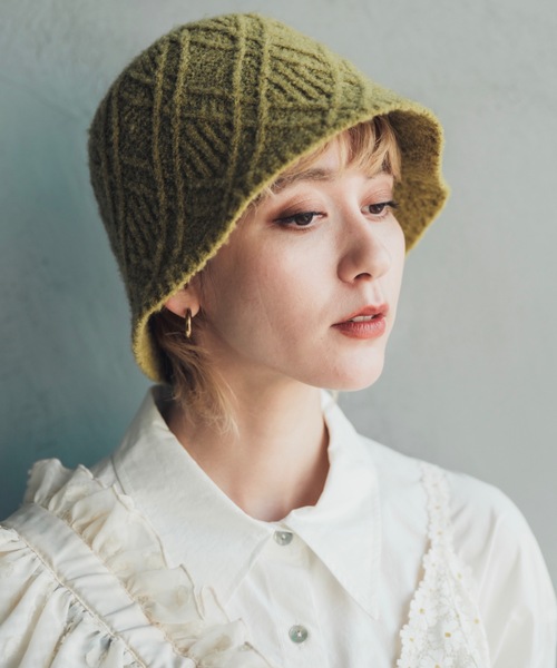 ORIENT MILLINERY(オリエント ミリナリー)の「Boucloche【ブークローシュ】(ハット・レディース・チャコールグレー/ライトグリーン/カーキブラウン・FREE)」の14枚目の写真