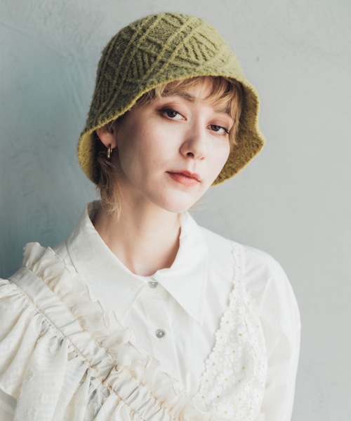 ORIENT MILLINERY(オリエント ミリナリー)の「Boucloche【ブークローシュ】(ハット・レディース・チャコールグレー/ライトグリーン/カーキブラウン・FREE)」の13枚目の写真