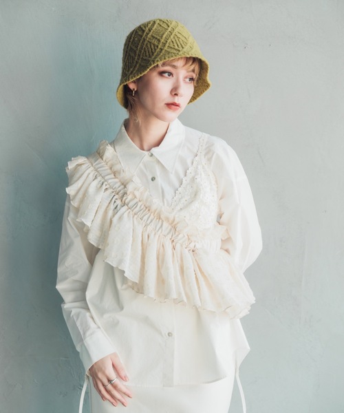 ORIENT MILLINERY(オリエント ミリナリー)の「Boucloche【ブークローシュ】(ハット・レディース・チャコールグレー/ライトグリーン/カーキブラウン・FREE)」の18枚目の写真
