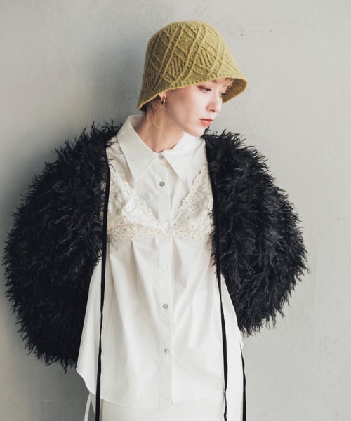 ORIENT MILLINERY(オリエント ミリナリー)の「Boucloche【ブークローシュ】(ハット・レディース・チャコールグレー/ライトグリーン/カーキブラウン・FREE)」の20枚目の写真